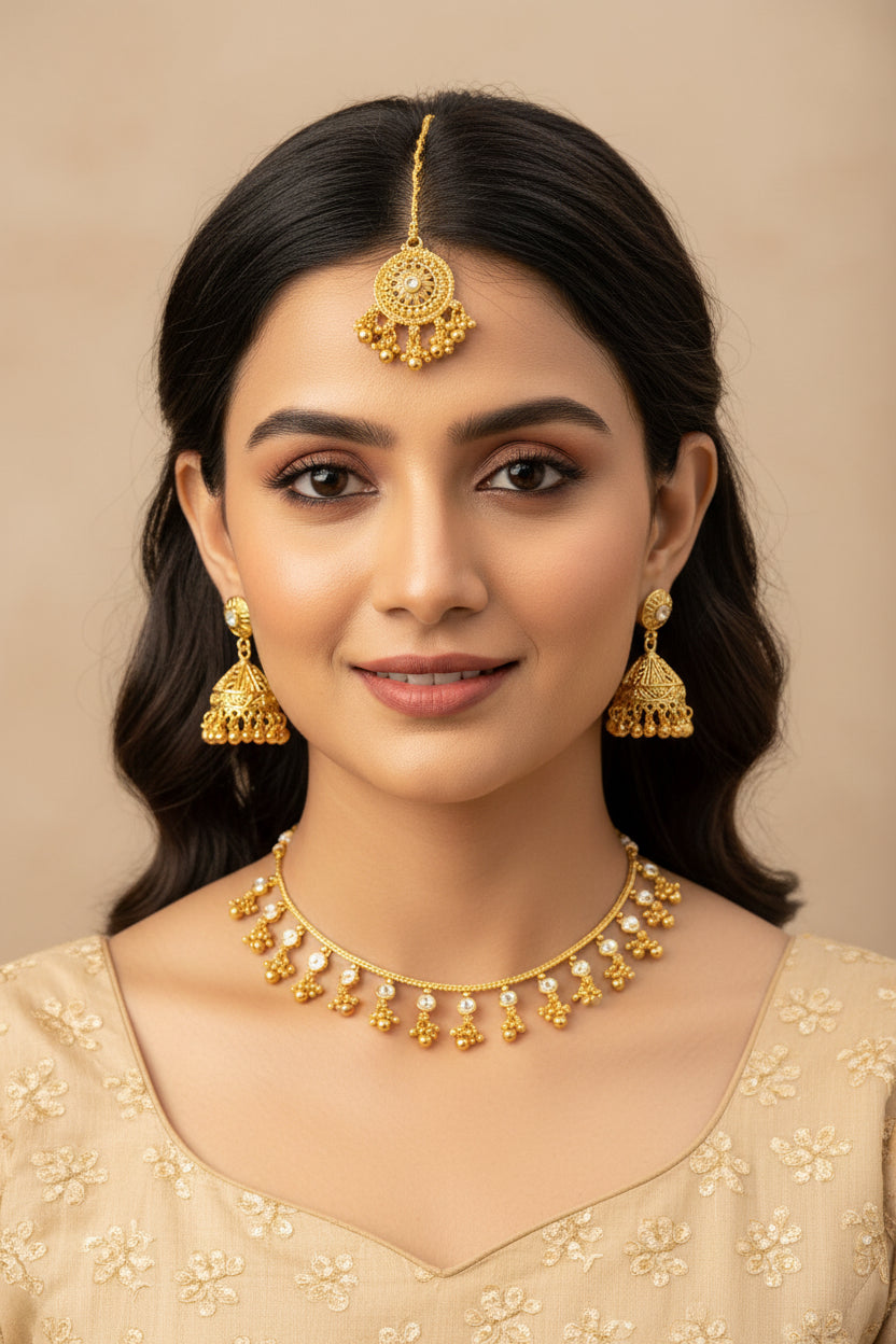 Gold plated neckline