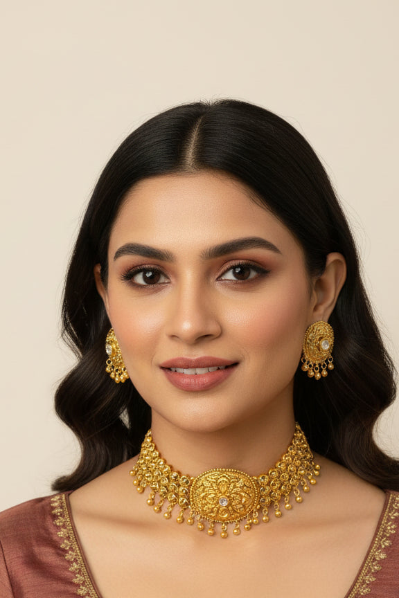 Gold plated choker set