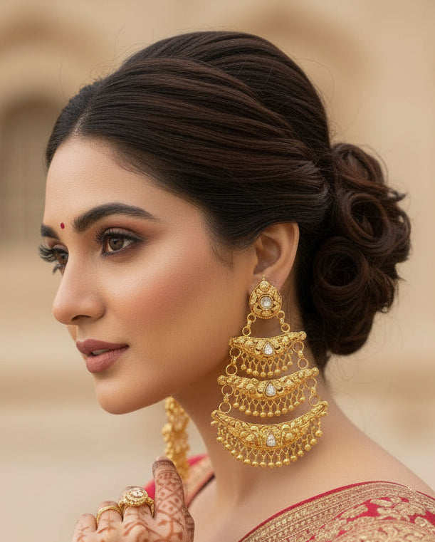 1 gram gold plated earring