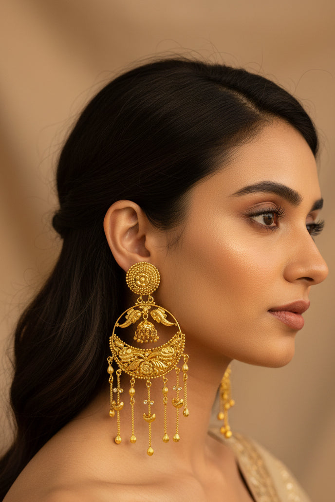 Gold plated earrings