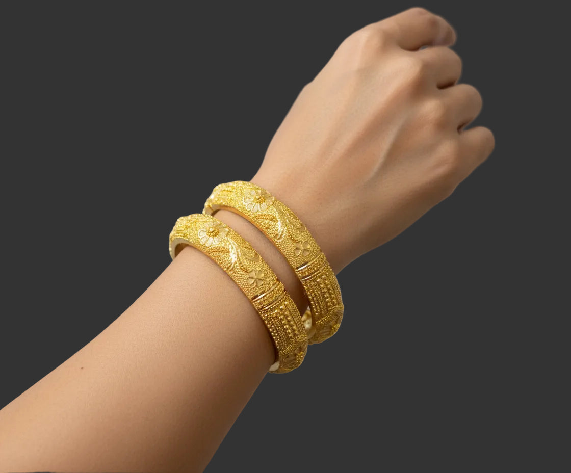 Gold plated bangles
