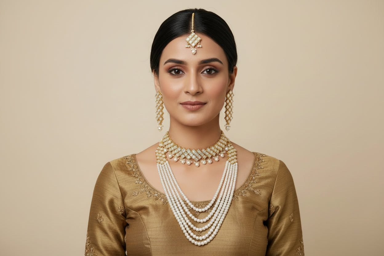 Pakistan long mala with choker