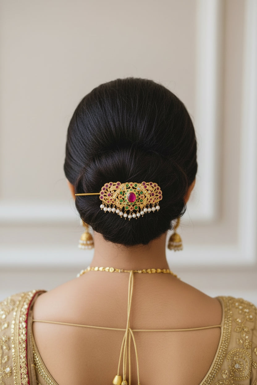 Gold plated hair clips