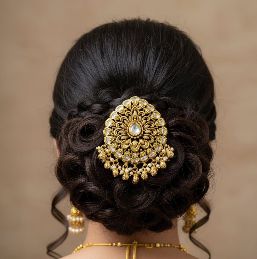 Gold plated hair clips