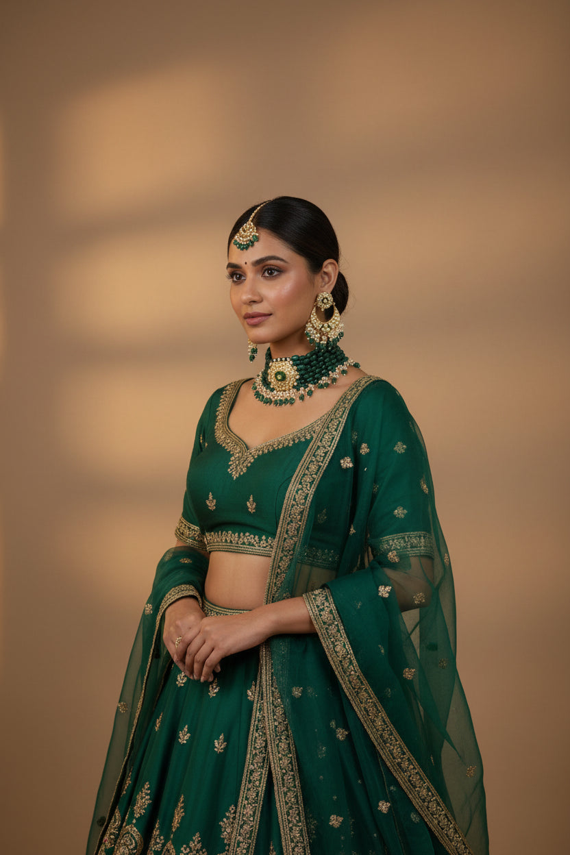 Thapa kundan green set