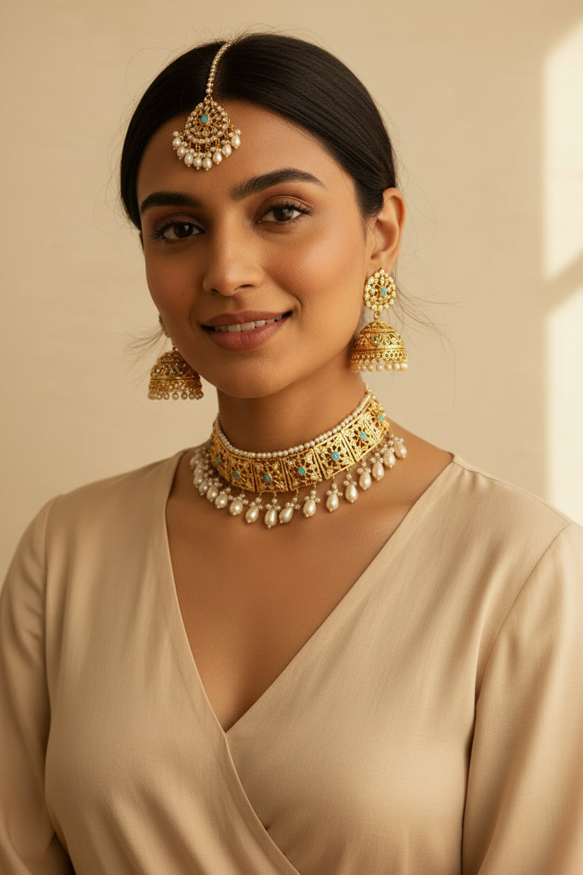 Pakistani gold plated set