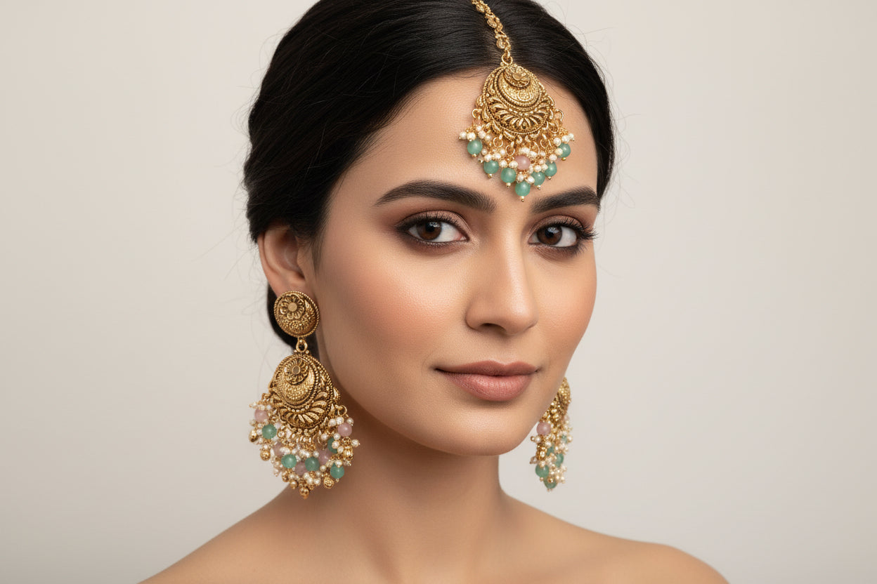 Gold plated tika set