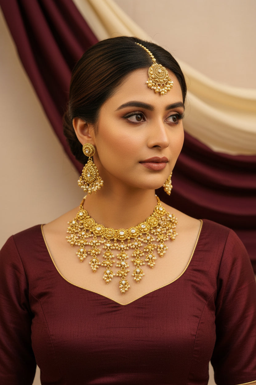Waterfall gold plated set