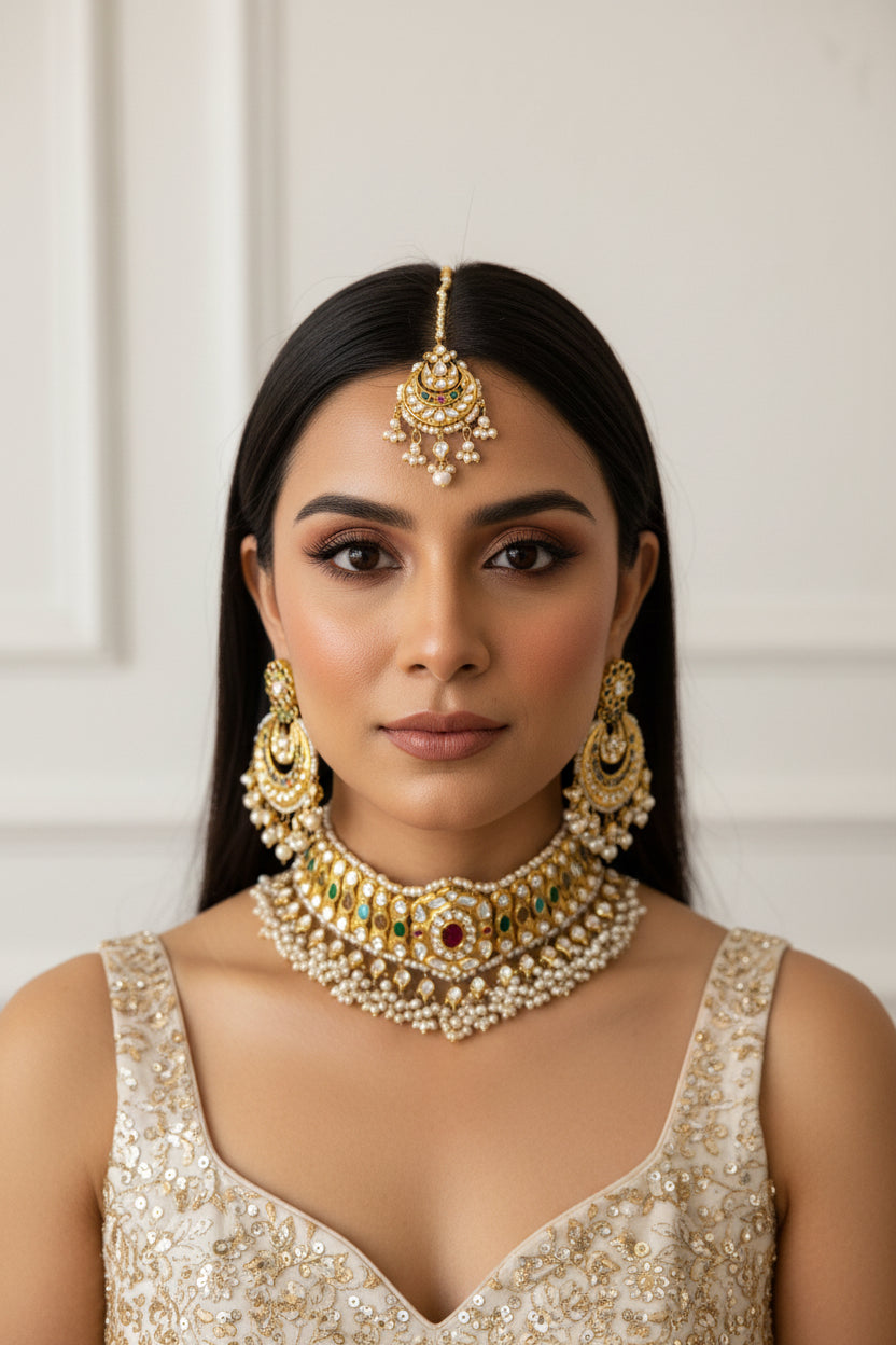 Multi thapa kundan set