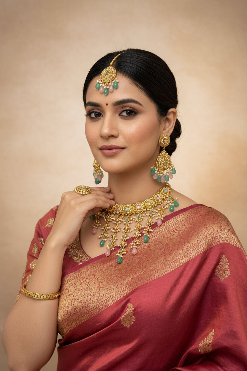 Waterfall gold plated set