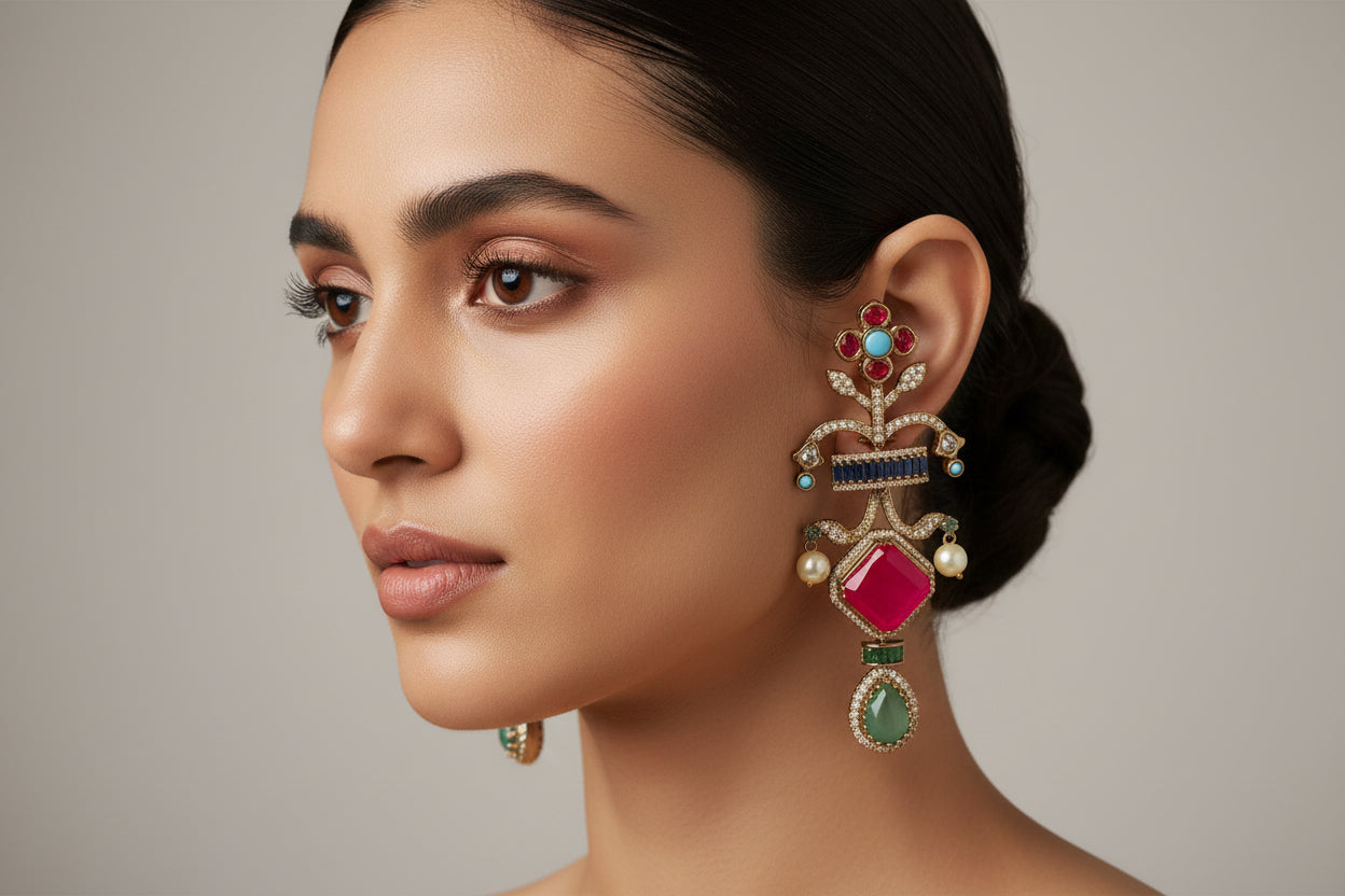 Beautiful doublet stone earrings