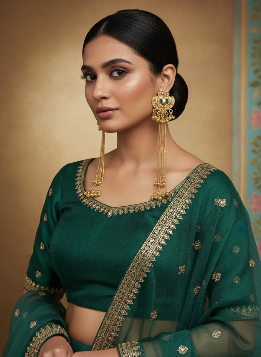 Long Kashmiri earrings