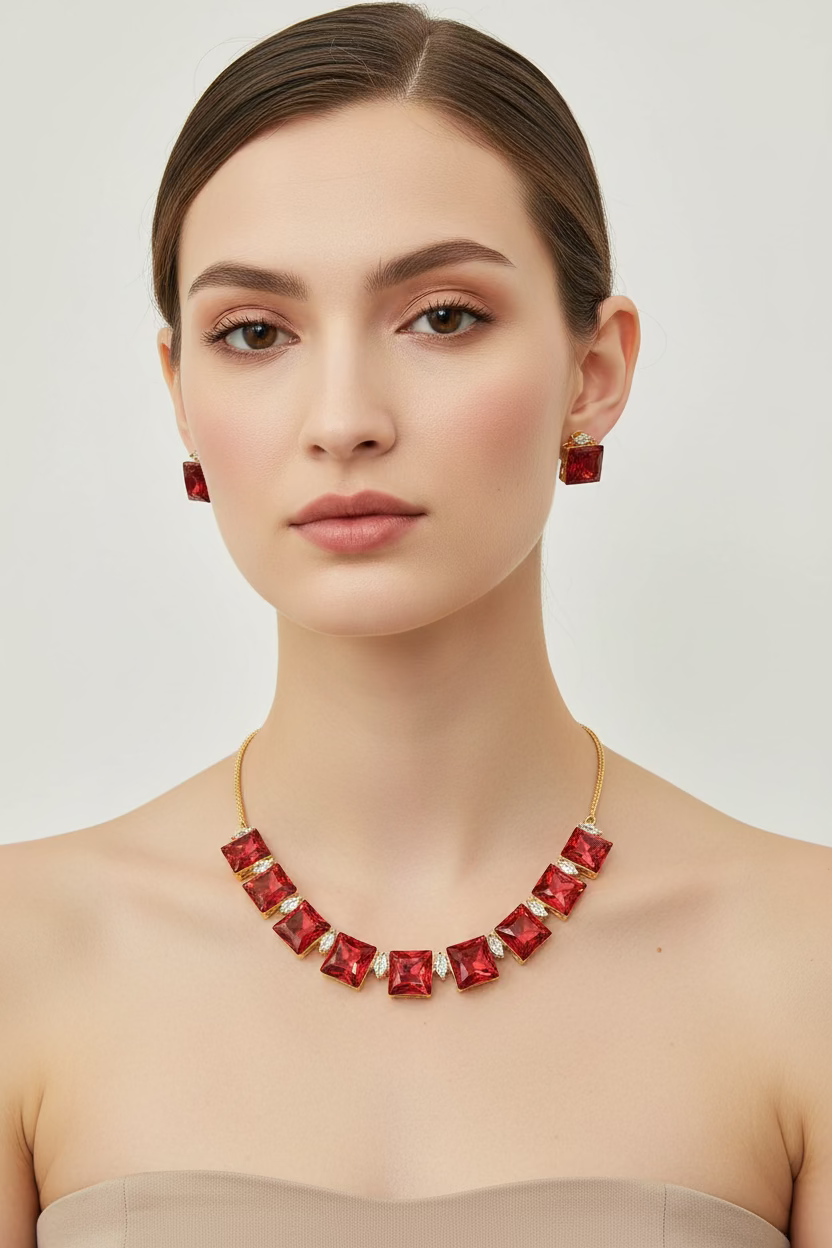 Beautiful ruby colour set