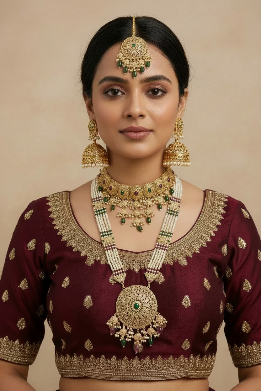 Rani haar with necklace combo